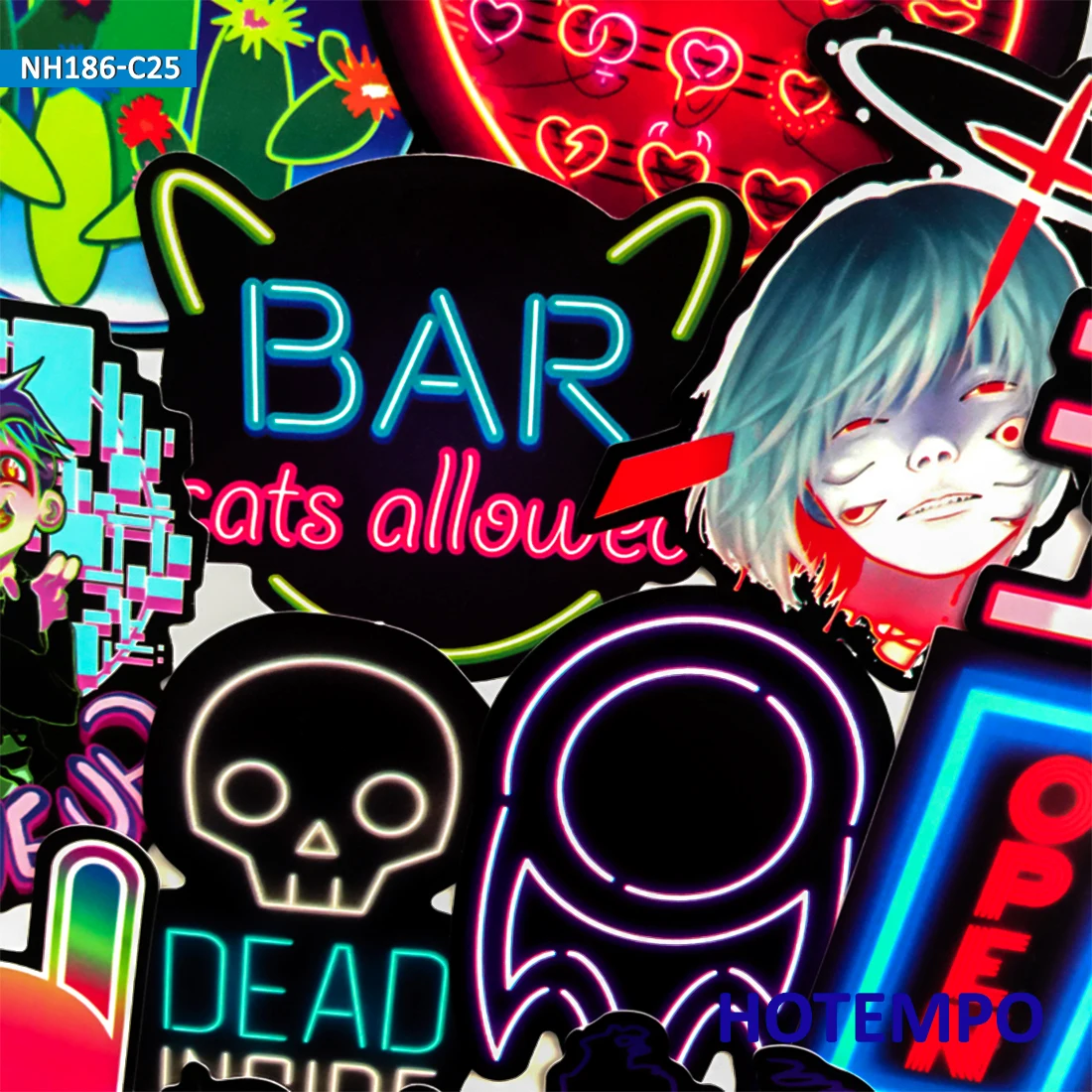 25pcs Retro Led Style Vintage Neon Stickers for Mobile Phone Laptop Luggage Guitar Case Skateboard Fixed Gear Bike Car Stickers 25pcs Retro Led Style Vintage Neon Stickers for Mobile Phone Laptop Luggage Guitar Case Skateboard Fixed Gear Bike Car Stickers