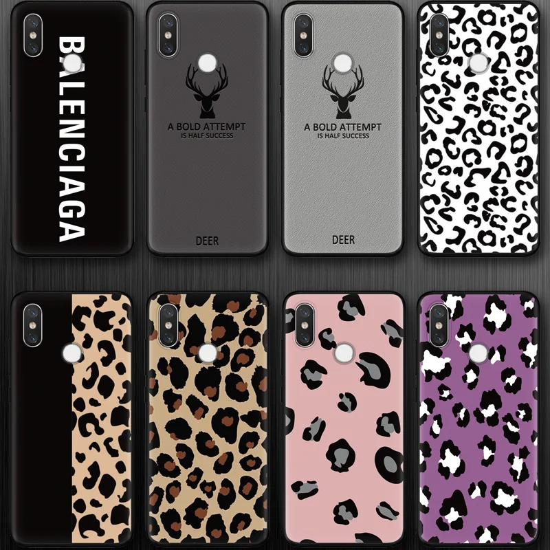 

For TPU Xiaomi Redmi 6A S2 4X 3 4A 5A 5 Plus Note 6 5 Pro 3 Global 4X 5A Coque Black Cover For Xiaomi Mi 8 Lite A1 5X A2 6X Case