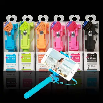 

Mini Wired Selfie Stick for Iphone 6 6s 6Splus Samsung Xiaomi Android Phones Extendable for Gopro Hero Xiaoyi SJcam Cameras