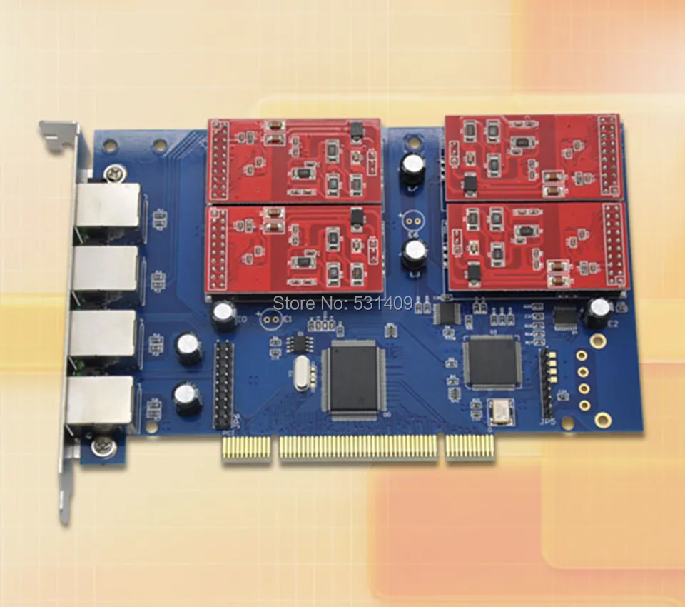 Новая TDM410P Asterisk PCI карта с FXS/порты FXO аналоговая Голосовая телефонная карта Asterisk/Trixbox/Elastix/Freeswitch IP PBX 4FXS/FXO