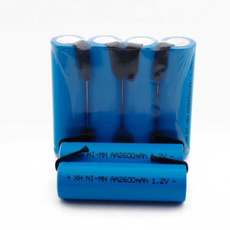Ni mh 1 2 V AA Аккумуляторная батарея 2600 mah nimh ячейка синяя ракушка с сварочными
