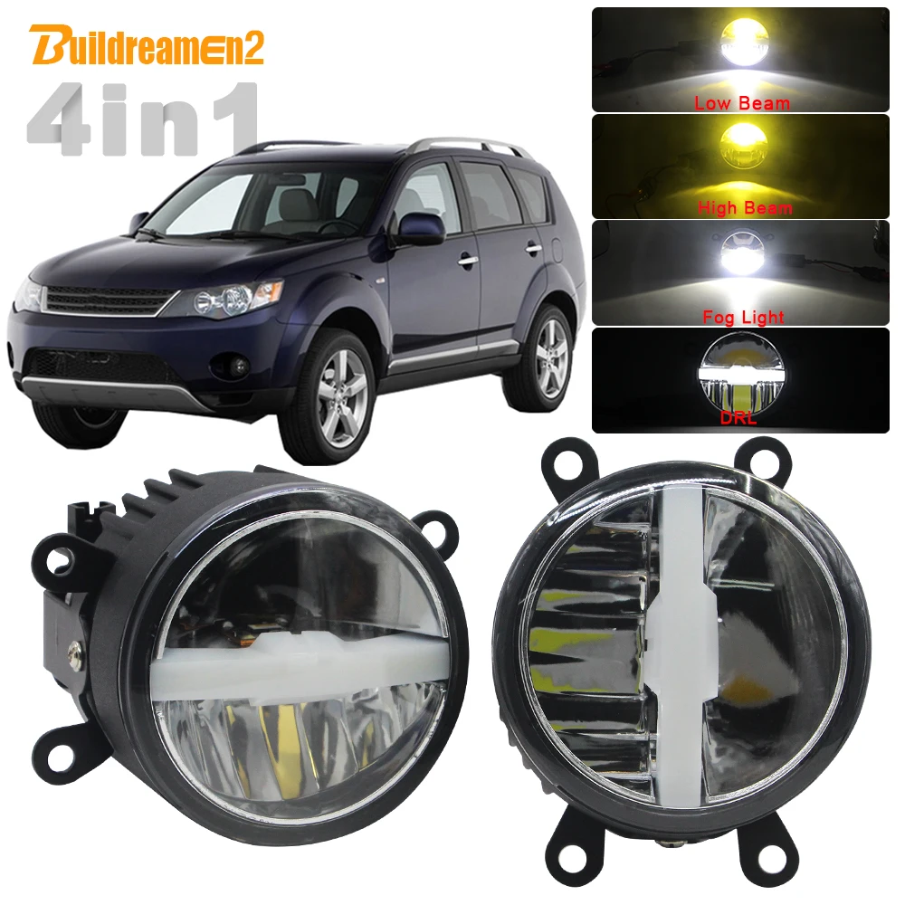 

Car LED Light Kit Headlight High Beam + Low Beam + Fog Light + DRL With Harness Wire For Mitsubishi Outlander II CW_W 2006-2012