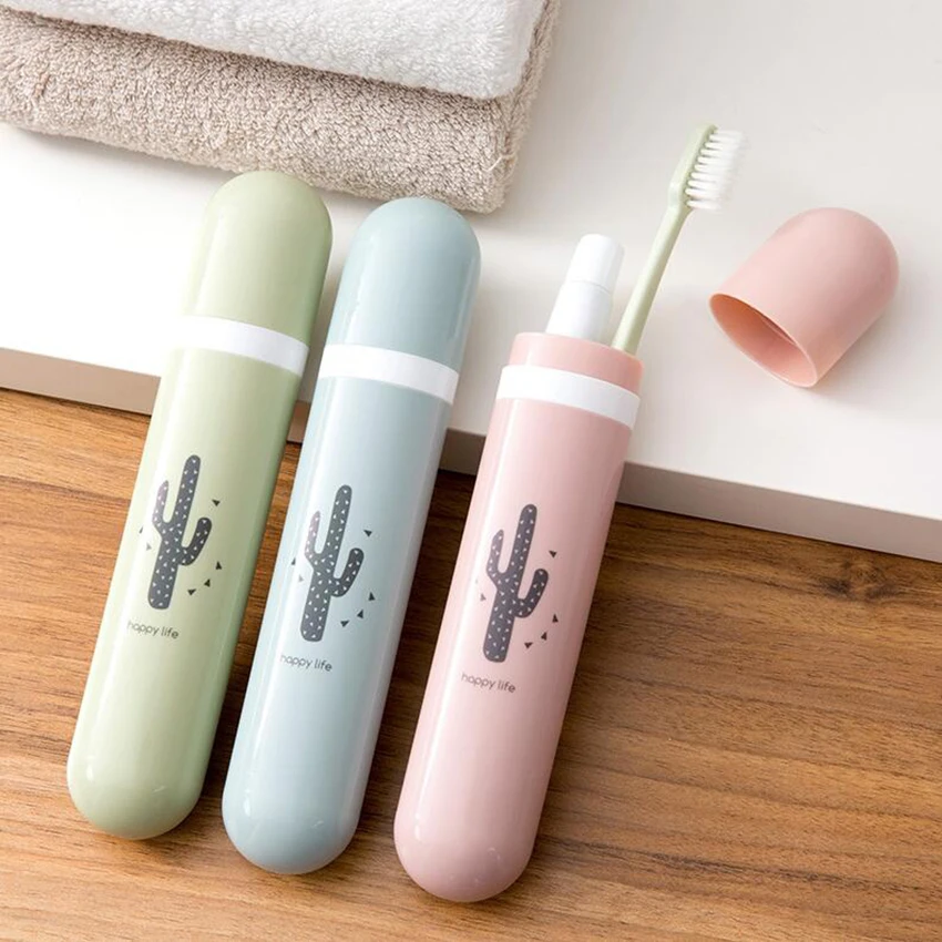 

hot 1pc Portable Toothbrush Box Bath Product Protect Toothbrush Case Holder Camping Case Cover Travel Hiking Box Tube Outdoor