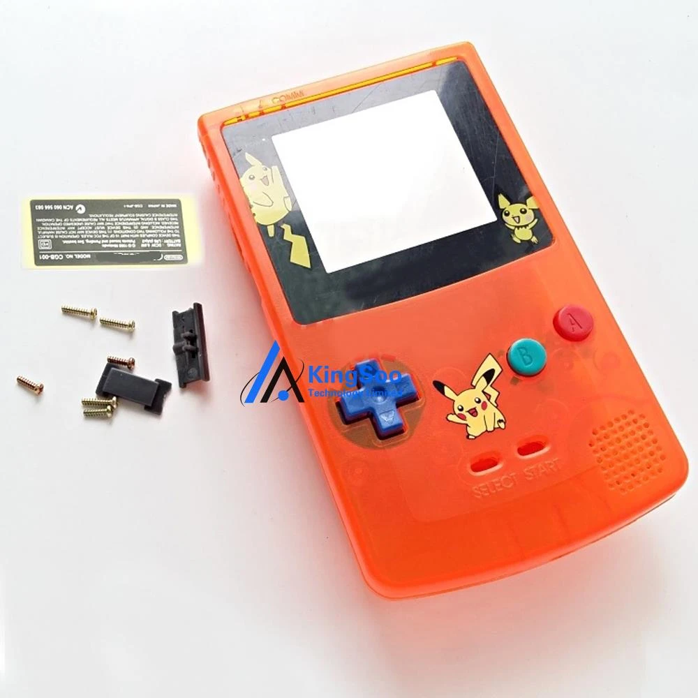 Arancio Chiaro Housing Caso Della Copertura Delle Coperture Per Gameboy Color Gbc Pikachu Pokemon Case For Case Casecase Clear Aliexpress