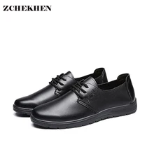 Mâle Doux Robe En Cuir Chaussures à lacets Appartements Casual Chaussures Hommes Semelle Molle Commerciale Travail Chaussures pour Hommes Père cadeau