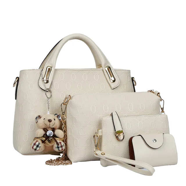

Dropshipping 4PCS Set Handbags for Women PU Leather Shoulder Bags