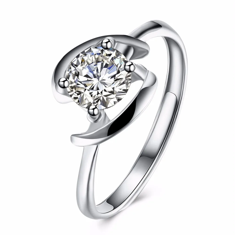 

2019 Special Offer Romantic ideas Women Prong 925 Setting Silver Anniversary CZ 100% Genuine Fashion trend ring