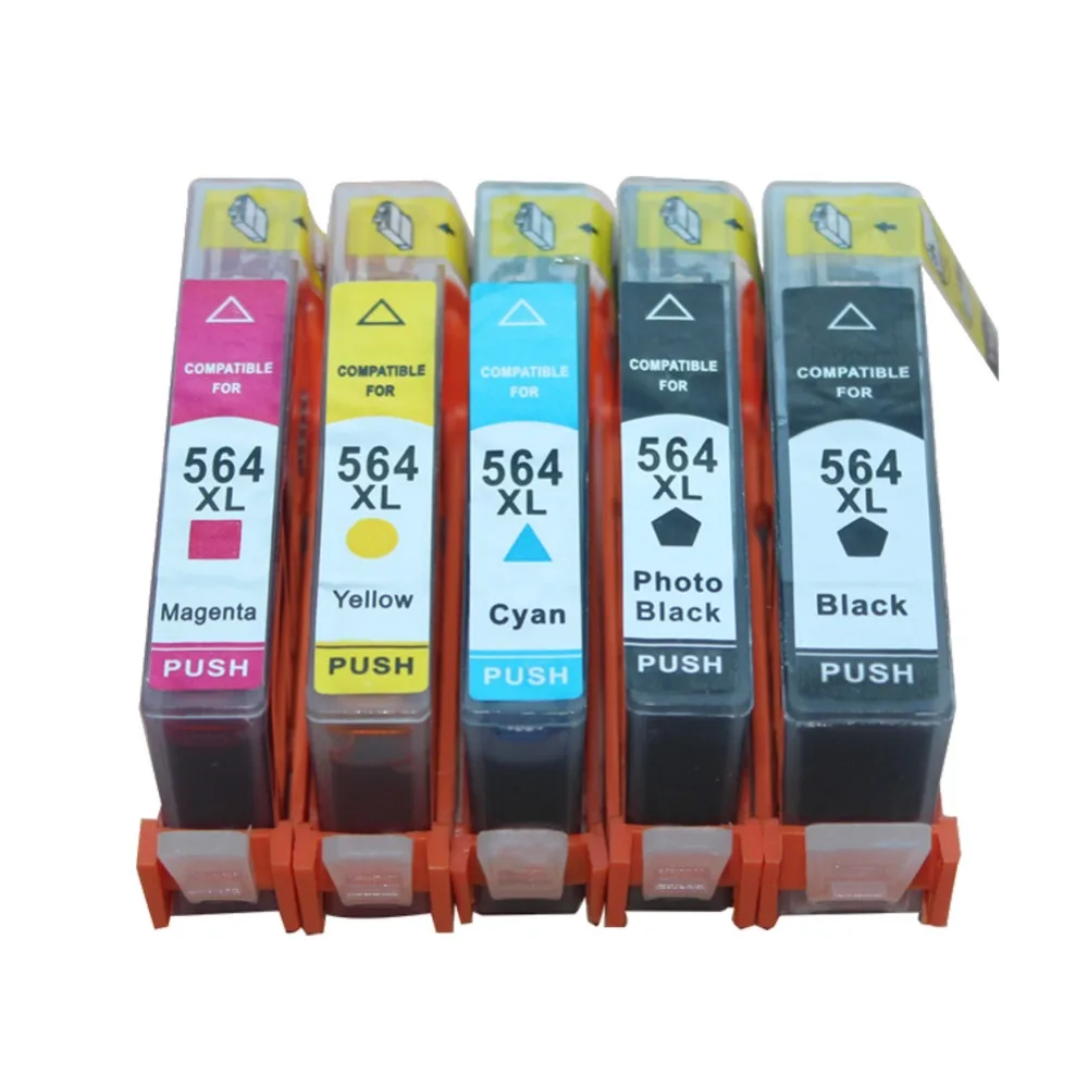 YLC 5pk 564XL Compatible For HP564 XL For HP Photosmart ...