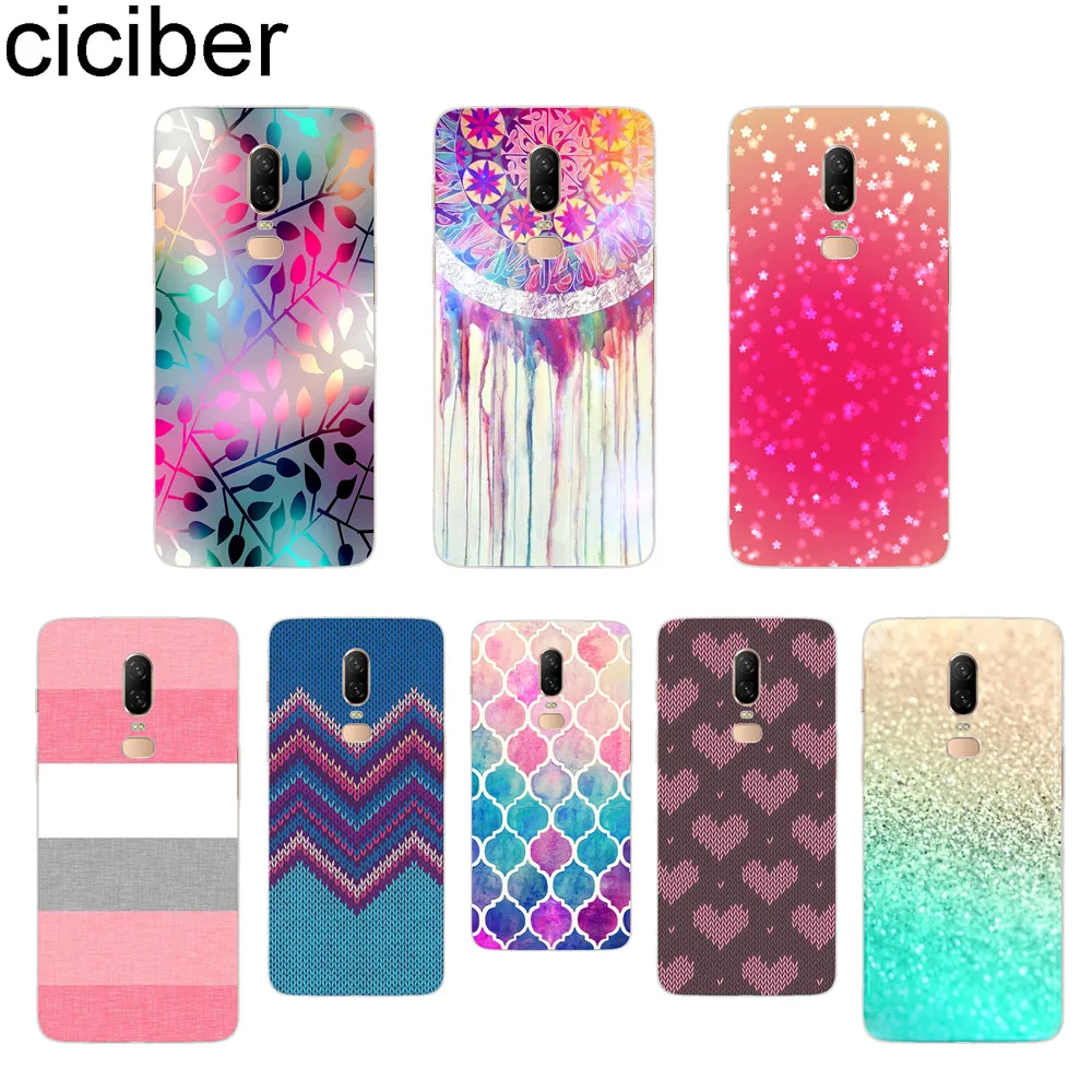 

ciciber Colorful Geometric Pattern For Oneplus 6 5 T Soft Silicon TPU Back Cover Clear For 1+ 6 1+5 T Phone Cases Fundas Capa