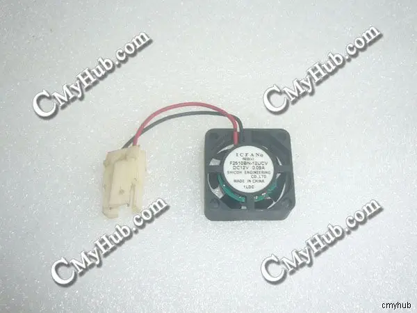 Подлинный для ICFAN F2510BN 12UCV DC12V 0.09A 2-контактный 2-проводной 2510 25x25x10 мм вентилятор