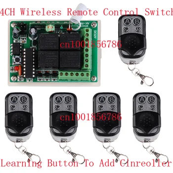 

NEW DC12V 4 CH RF Wireless Remote Control System / Radio Switch Transmitter/Receiver Momentary Toggle Latched For Light Lamp