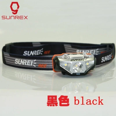 SUNREE 120Lm CREE XTE-R2 белый светодиодный светильник с подвижным налобным фонарем AA головной светильник для улицы - Цвет: Черный