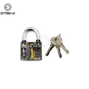 

Professional Cutaway Inside View of Practice Padlocks Lock Training Trainer Skill Pick For Locksmith With 3 Keys