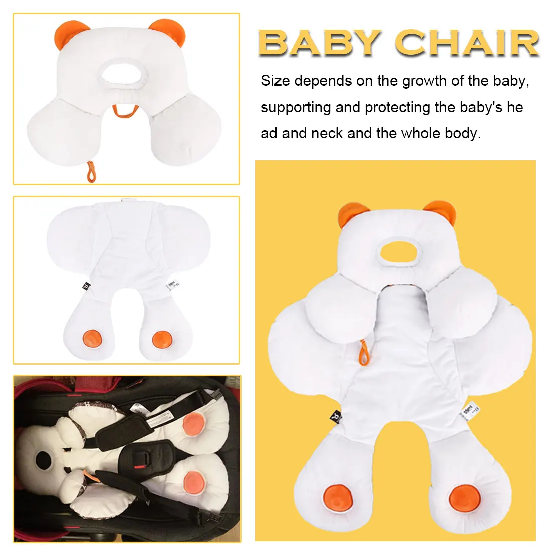 

Sleeping Pillow Car Pillow Mat Infant Toddler Baby Head Support Body Support For Car Seat Joggers Strollers Pad Cushions Soft