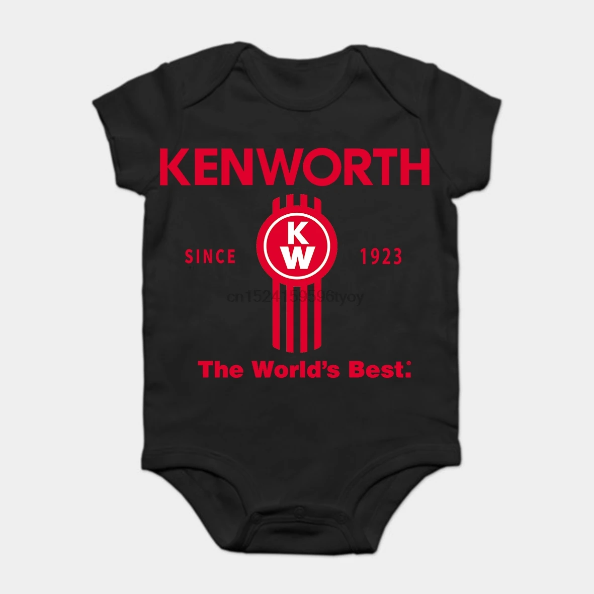 

Baby Onesie Baby Bodysuits kid t shirt New Kenworth Truck Logo Print Black Size S-3L Crew-Neck