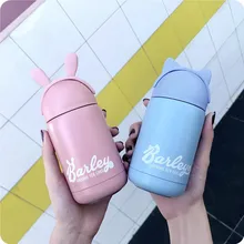 

Thermos cup stainless steel thermos coffee mug vacuum flask Thermocup Drinking water cup Cute Mini bottle Rabbit ear Cat gift