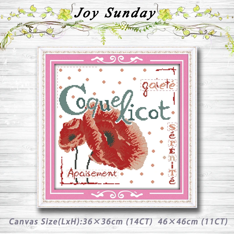 

Poppy flowers diy crafts Patterns Counted Cross Stitch 11CT 14CT Cross Stitch Sets Handmade Embroidery Needlework Home decor
