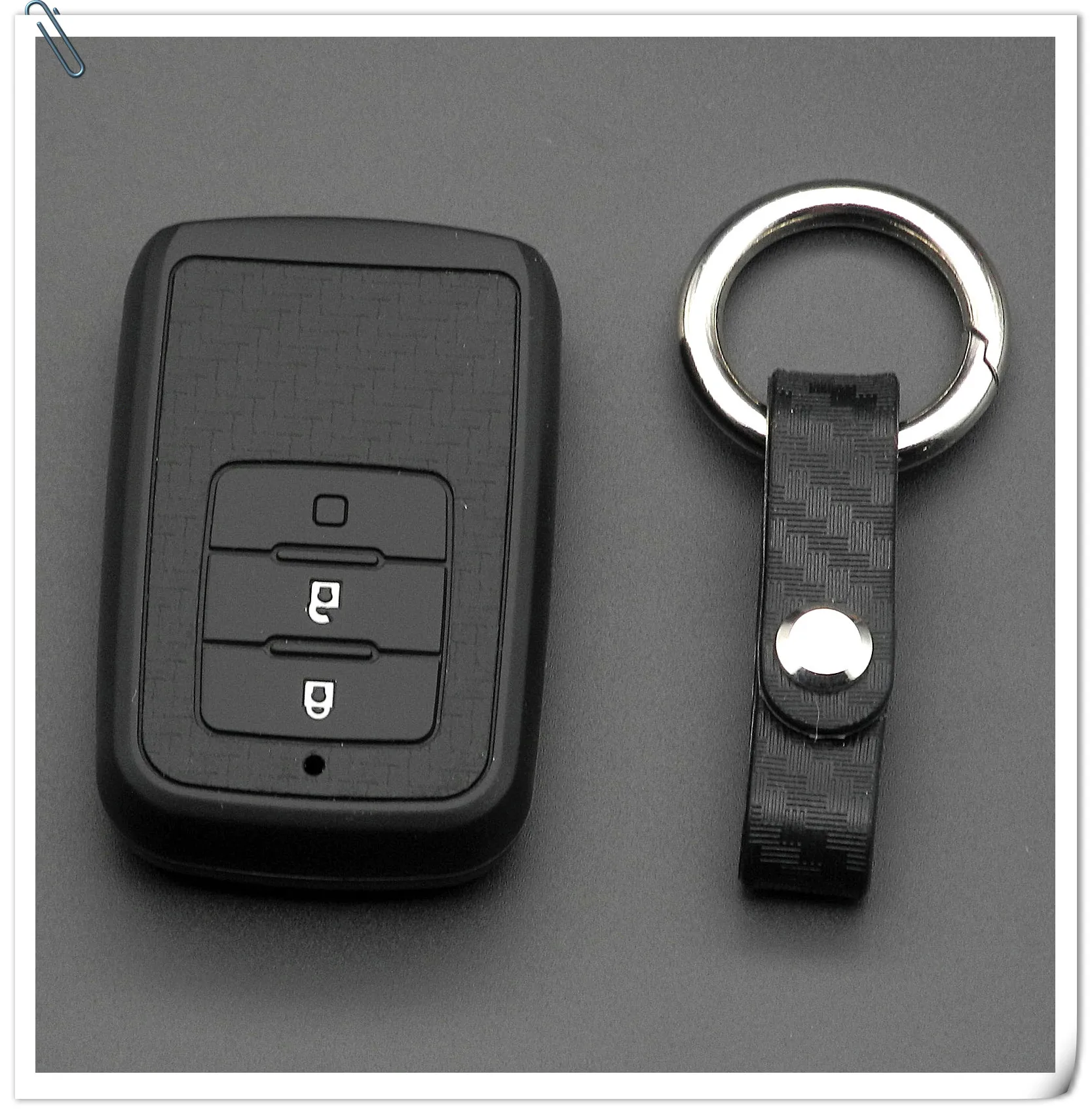 Custodia per chiave a distanza per auto in Silicone in fibra di carbonio da 10 pezzi per Honda 2016 2017 CRV Pilot Accord Civic 3 pulsanti Fob Cover Holder Protect - HTB1waRBwXkoBKNjSZFEq6zrEVXaj