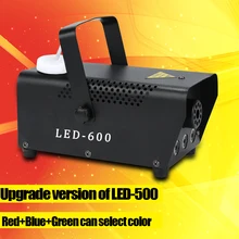 Upgrade version LED-600 Fog machine wireless control 500W DJ party stage light RGB color select disco home party smoke machine
