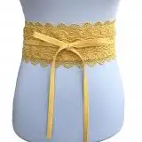 yellow Женские поясные ремни из искусственной кожи кружевной пояс легко застёгивающийся корсет пояс модный пояс с застежкой платье аксессуары - Цвет: yellow
