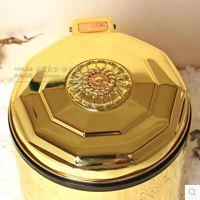 European luxury gold plated foot pedal metal trash bin trash bags garbage  bags waste can garbage