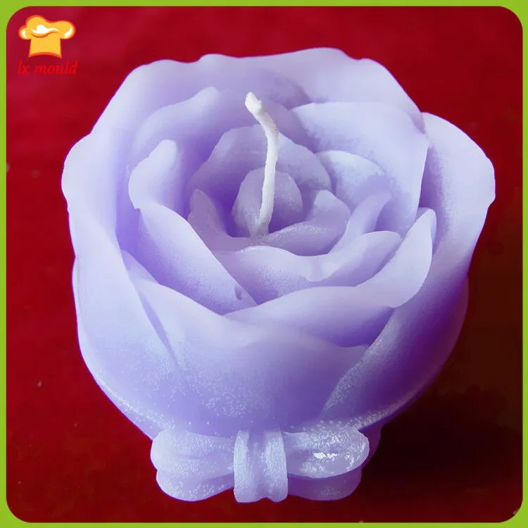 Романтический День Святого Валентина, День рождения свеча цветок Роза силиконовые формы мыло ручной работы плесень