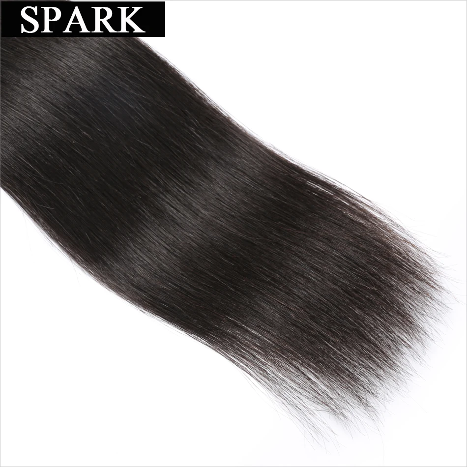 SPARK Hair, бразильские натуральные волосы, прямые, 1 шт., вплетаемые пряди, необработанные человеческие волосы для наращивания, можно окрашивать и отбеливать