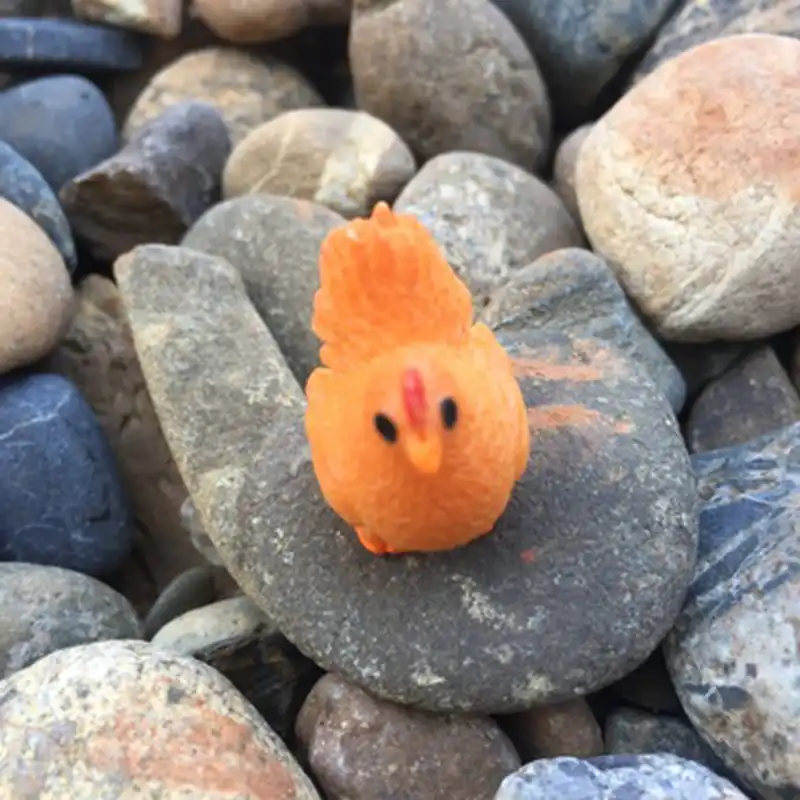 Zocdou 2 peças galo vermelho galinha chook aves fazenda diy modelo pequena estátua pequena estatueta artesanato figura ornamento miniaturas