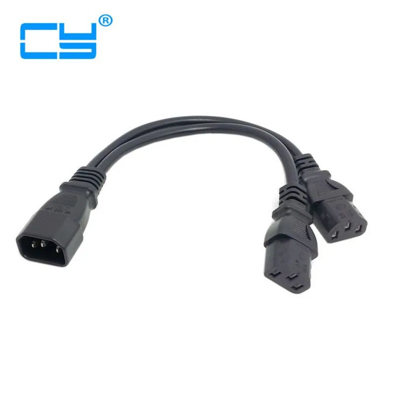 Wholesale 1pcs Single C14 to Dual C13 5-13R Short Power Y Type Splitter Adapter Cable Cord 25cm | Компьютеры и офис