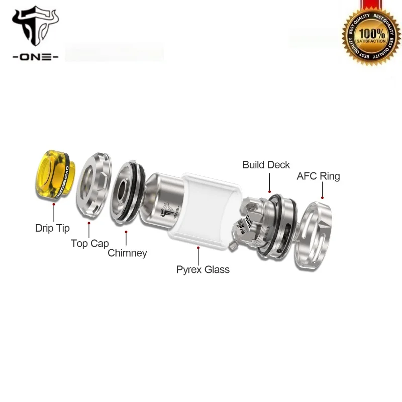Оригинальный ThunderHead Creations Tauren One RTA Vape Tank 24 мм 2 мл/4 5 мл распылитель с одной катушкой