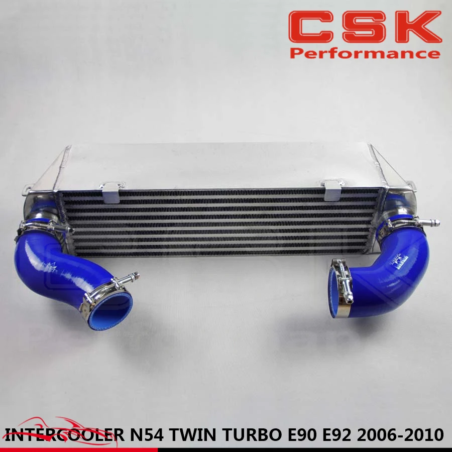 TWIN ТУРБО интеркулера комплект Подходит для BMW 135 135i 335 335i E90 E92 2006 2010 N54 синий|turbo