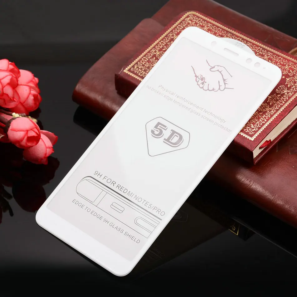 5D Glass For Xiaomi Redmi Note 5 Pro Screen Protector Full Cover For Xiomi Xiaomi Redmi 5 Plus Note 5 4x Mi 8 A1 Tempered Glass  (1)