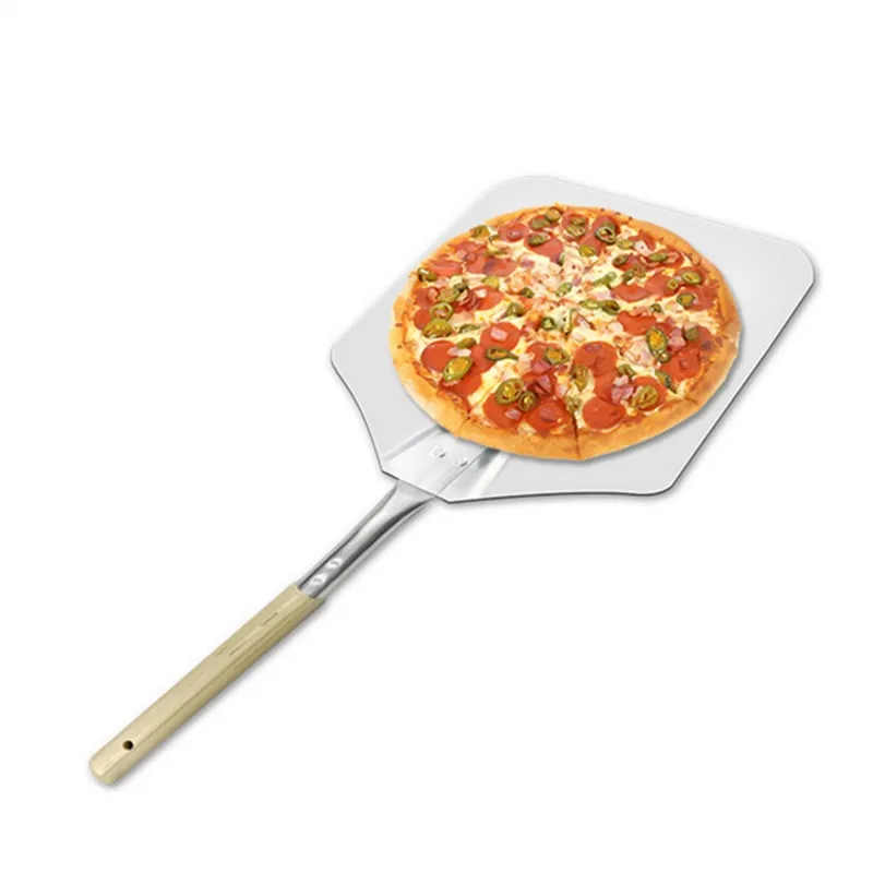 

Stainless Steel Pizza Peels Pizza Shovel Kitchen Bakeware Tools Aluminum Wooden Kitchen Pizza Peel Bakers Paddle Tray Oven Blade