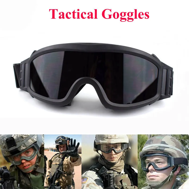 Военные солнцезащитные очки, мужские тактические очки, армейские очки для пейнтбола, страйкбола, ветрозащитные очки для стрельбы, охоты, защитные очки с 3 линзами