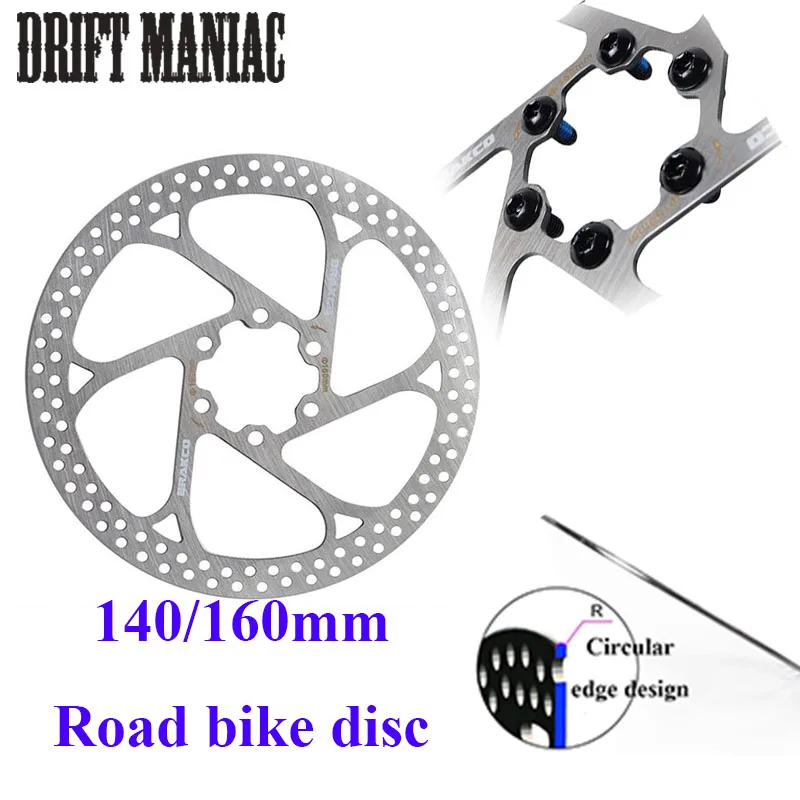 

Bicycle Brake Road Bike Disk Brake Rotor With 6 Bolt 140mm 160mm 1pcs