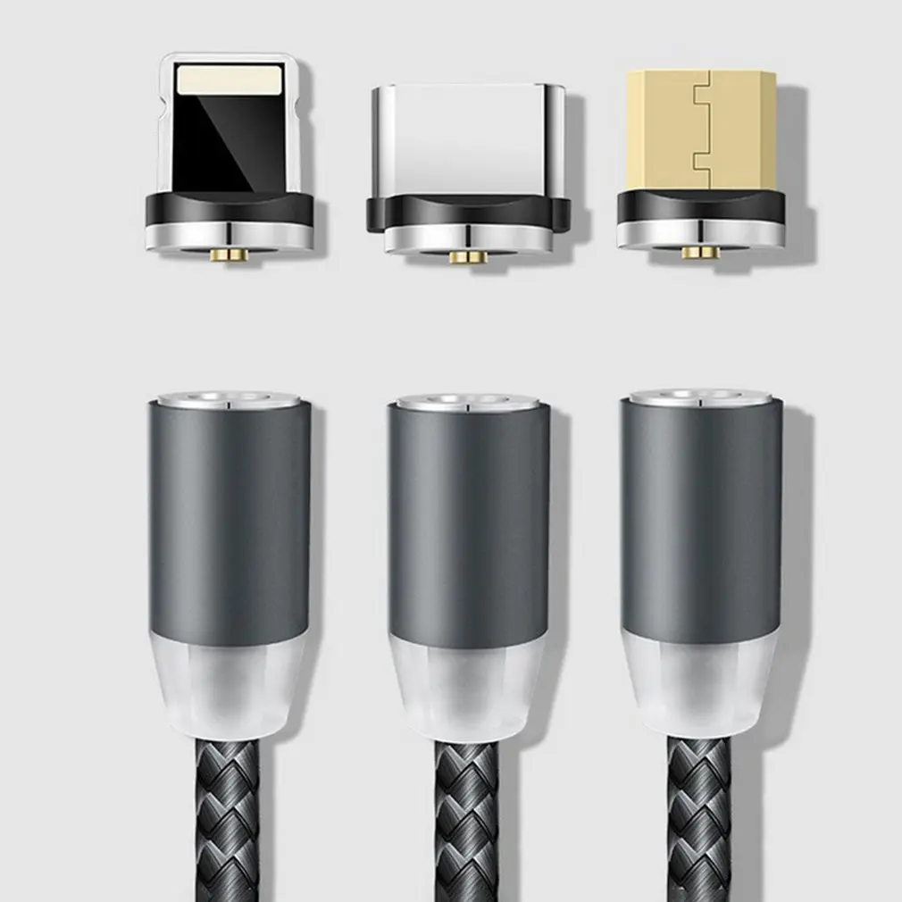Круглый Магнитный кабель для быстрой зарядки Micro usb type-C, кабель для iPhone, samsung, Xiaomi, USB-C, магнитный кабель для зарядки телефона
