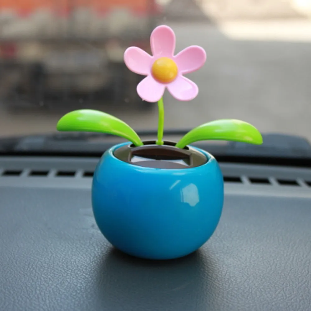 

Car-styling AUTO Solar Powered Dancing Flower Swinging Animated Dancer Toy Car Decoration New HOT