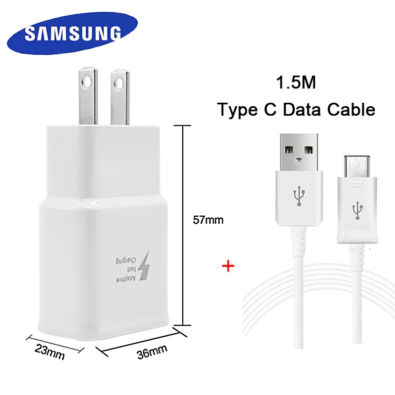 Samsung оригинальная usb зарядка Type C штепсельная вилка европейского стандарта для