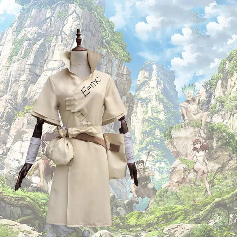 

Anime Dr. Stone Costume Ishigami Senku Cosplay Uniform Adutl Men Suit Halloween Party Carnival Outfit Full Set