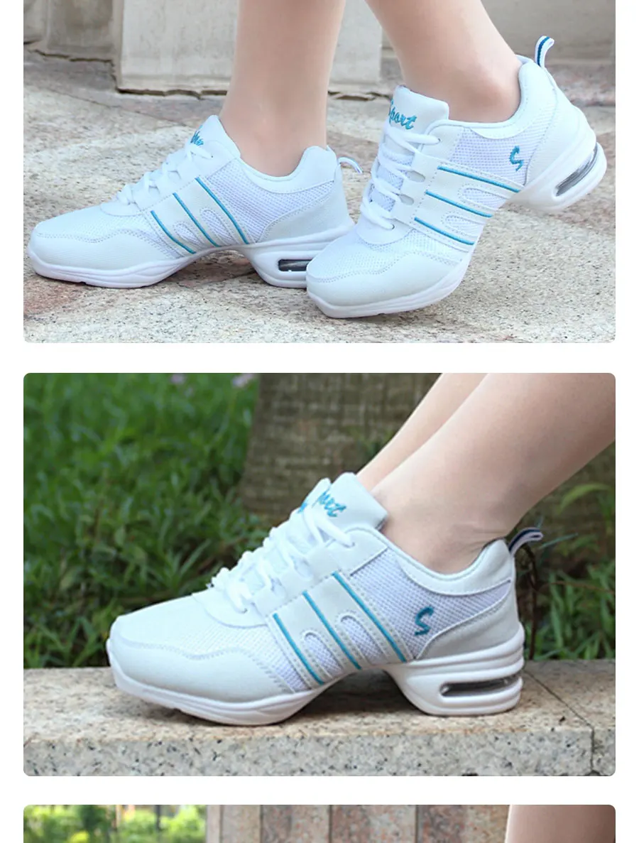 HoYeeLin/Современные кроссовки для джазовых танцев; женская обувь с мягкой подошвой из дышащей сетки; обувь для занятий танцами; легкие спортивные кроссовки для фитнеса