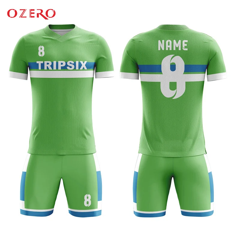 wholesale custom cheap green best high quality soccer uniform-in Soccer
