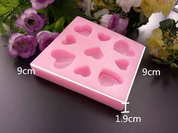 3D много любовь формы DIY силиконовый для торта для мастики формы, инструменты для украшения торта, мыло, свеча формы F743