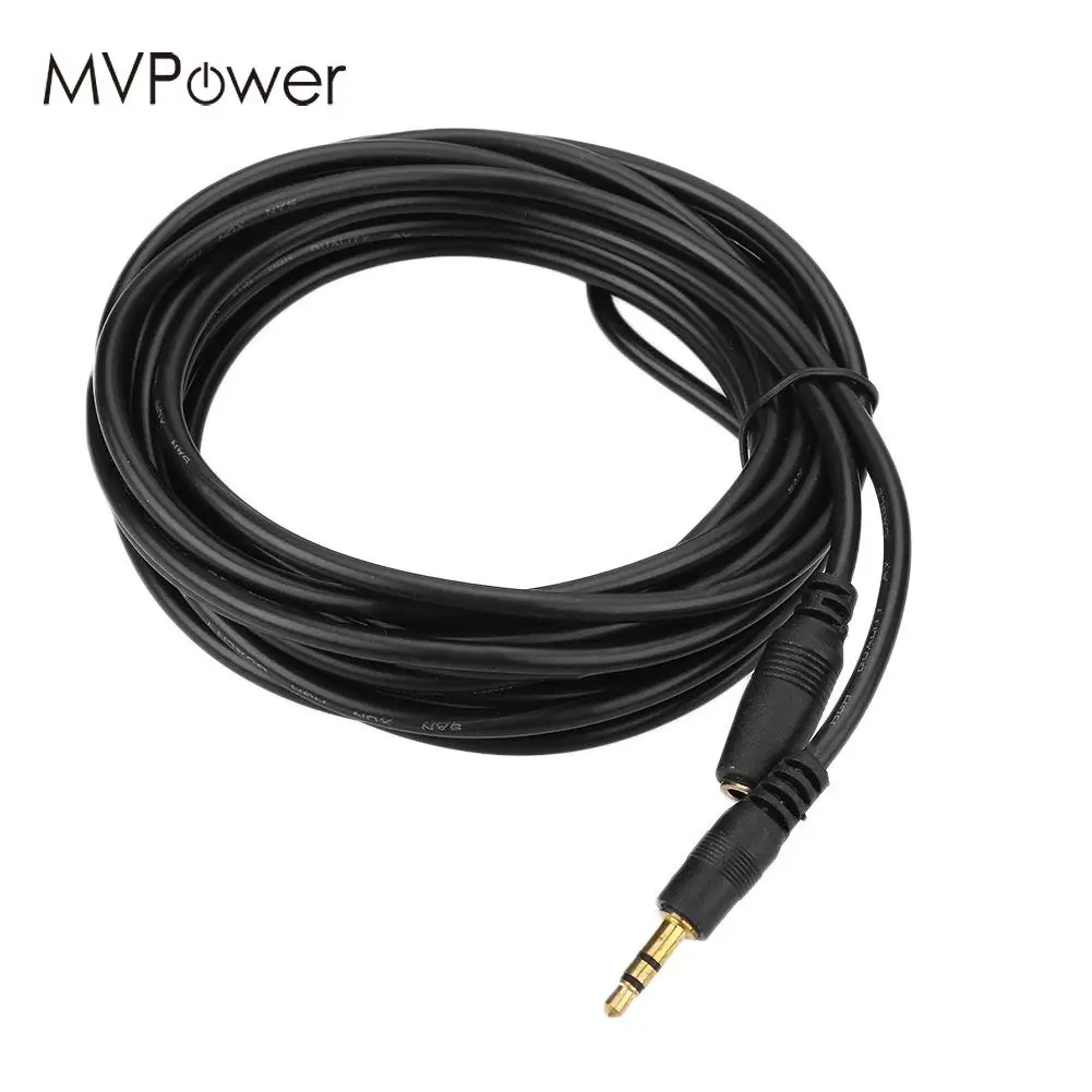 5m 3.5mm Jack Extension Cable Male Female AUX Audio For Headphone MP3 Player |