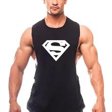 Muscleguys фитнес Супермен хлопок рубашка без рукавов тренировки одежда тренажерные залы Стрингер мужские пикантные Майки нижнее белье Человек