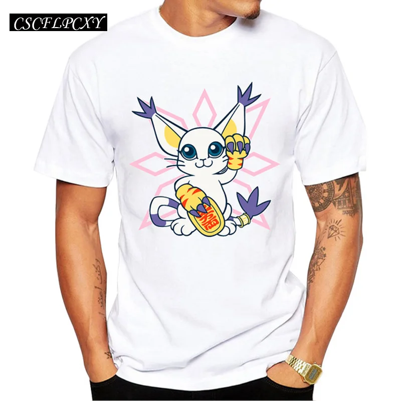 2017-New-Arrivals-Lucky-Gatomon-Printed-Men-t-shirt-Short-Sleeve-T-Shirt-Casual-Tops-Cool.jpg_640x640