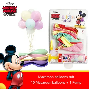 

Micket Mouse Favors Theme Birthday Party Decoration macaroon color balloons suit Party supplies