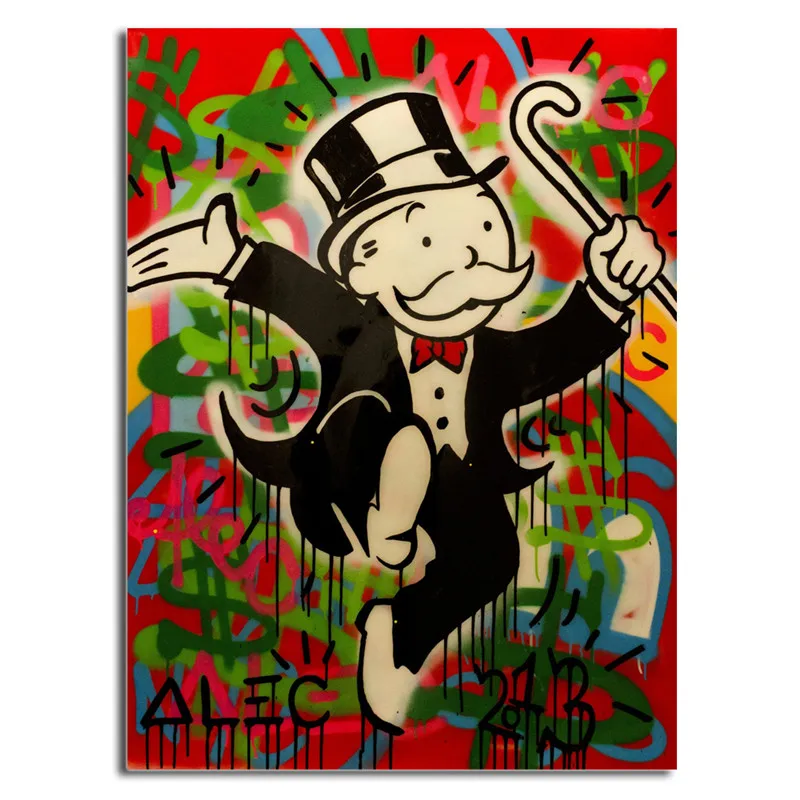 ALEC Monopolies классический уличный постеры на холсте принты украшение на стену, живопись маслом Декоративная картина современная детская комната Домашний декор - Цвет: HJ018