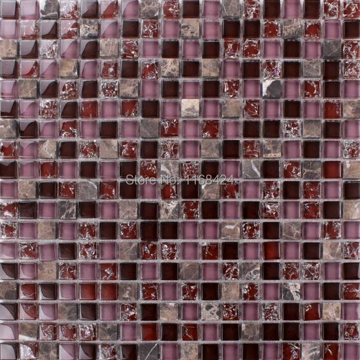 ice crackle crystal mosaic tiles purple color