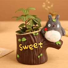 Kawaii Cartoon Sweet Cartoon Chinchilla Tree Truck Design Container Succulent Herb Plant Pot