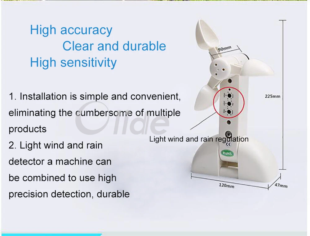 Automatic Window Opener Light,Rain And Wind Sensor,LightRainWind Detector Access Control System picture (2)